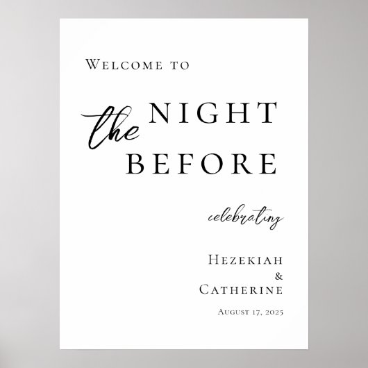 Minimal elegant The Night Before Probe Empfang Poster (Vorne)