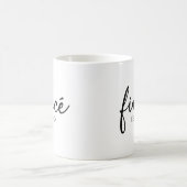 Minimal Elegant Verlobte Custom Year Minimalistisc Kaffeetasse (Mittel)
