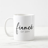 Minimal Elegant Verlobte Custom Year Minimalistisc Kaffeetasse (Links)
