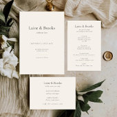 Minimal Elegant Wedding Details Card Begleitkarte