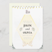 Minimal Elegant Wedding Invitation | Simple Modern Einladung (Vorne/Hinten)