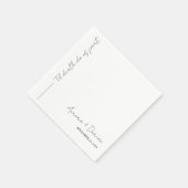 Minimal Elegant Wedding Napkin Serviette (Ecke)