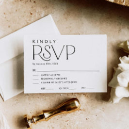 Minimal Elegant Wedding RSVP Card
