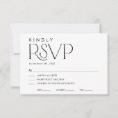 Minimal Elegant Wedding RSVP Card Karte (Vorderseite)