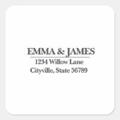 Minimal Elegant Wedding Stickers – Ivory Marble (Vorderseite)