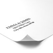 Minimal Elegant Wedding Welcome Sign – Ivory Marbl Poster (Ecke)