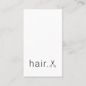 Minimal Elegant White Black Scissors Friseurstylis Visitenkarte (Vorderseite)