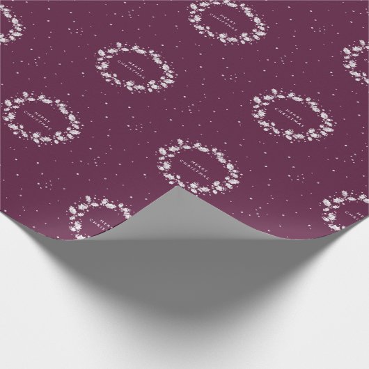 Minimal Elegant Winterberry Weihnachten Geschenkpapier (Ecke)