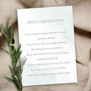 Minimal Elegante Aqua Blue Aqua Visitenkarte