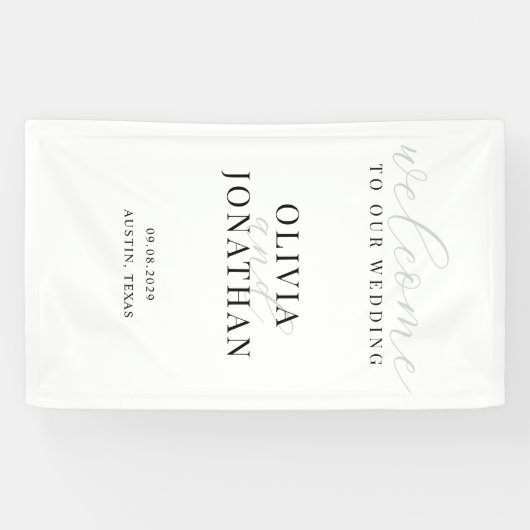 Minimal Elegante Begrüßung Banner (Horizontal)