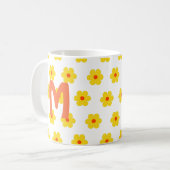 Minimal elegante Bestfreundlichkeit blumenmonogram Kaffeetasse (Vorderseite Links)