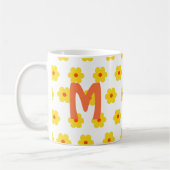 Minimal elegante Bestfreundlichkeit blumenmonogram Kaffeetasse (Links)