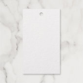 Minimal Elegante Black Script Hochzeit Personalisi Geschenkanhänger (Rückseite)