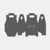 Minimal Elegante Black Script Hochzeit Personalisi Geschenkschachtel (Ungefaltet)