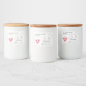 Minimal Elegante Cherry Blossom Candle Jar Label Lebensmitteletikett (Flaschen)