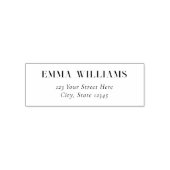 Minimal Elegante Chic Rücksendeadresse Permastempel (Design)