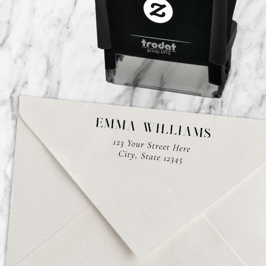Minimal Elegante Chic Rücksendeadresse Permastempel