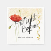 Minimal Elegante Die Nacht vor der Probe Napkins Serviette (Vorderseite)