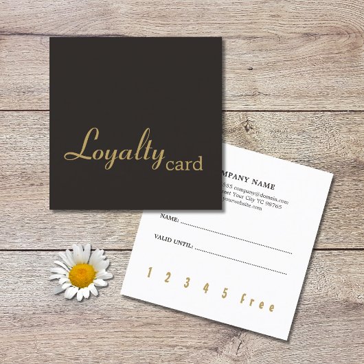 Minimal Elegante Dunkle Imitate Gold Treuekarte