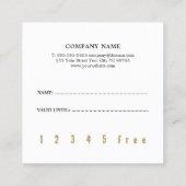 Minimal Elegante Dunkle Imitate Gold Treuekarte (Rückseite)