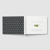 Minimal Elegante Einfache Hochzeit der grünen Kief Gästebuch (Voll)