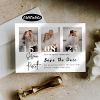Minimal Elegante Foto Collage Save the Date