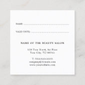 Minimal Elegante Imitate Gold Schere Haar Stylist Treuekarte (Rückseite)