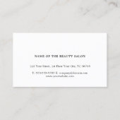 Minimal Elegante Imitate Gold Scheren Comb Hair Visitenkarte (Rückseite)