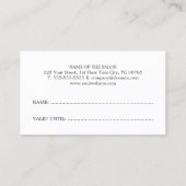 Minimal Elegante Imitate Goldenes Button Salon Treuekarte (Rückseite)