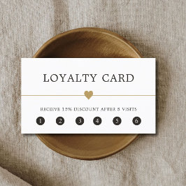 Minimal Elegante Imitate Goldenes Herz Salon Treuekarte