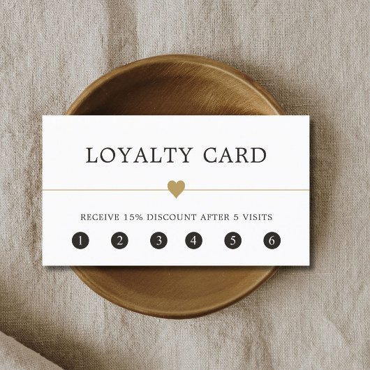 Minimal Elegante Imitate Goldenes Herz Salon Treuekarte