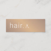 Minimal Elegante Imitate Goldschere Friseursalon Mini Visitenkarte (Vorderseite)