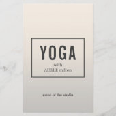 Minimal Elegante Imitate Silver Yoga Instructor Flyer (Vorne)