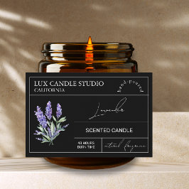 Minimal Elegante Lavendel Candle Jar Label Lebensmitteletikett