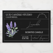 Minimal Elegante Lavendel Candle Jar Label Lebensmitteletikett (Einzelnes Label)