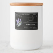 Minimal Elegante Lavendel Candle Jar Label Lebensmitteletikett (Vorderseite)