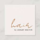 Minimal Elegante Leichte Pastel Frisör Quadratische Visitenkarte (Vorderseite)