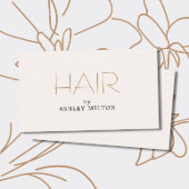 Minimal Elegante Leichte Pastel Frisör Visitenkarte