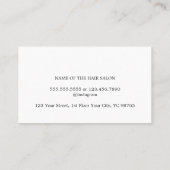Minimal Elegante Leichte Pastel Frisör Visitenkarte (Rückseite)