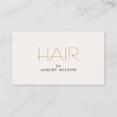 Minimal Elegante Leichte Pastel Frisör Visitenkarte (Vorderseite)