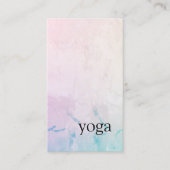 Minimal Elegante Light Pastel Yoga Instruktor Visitenkarte (Vorderseite)