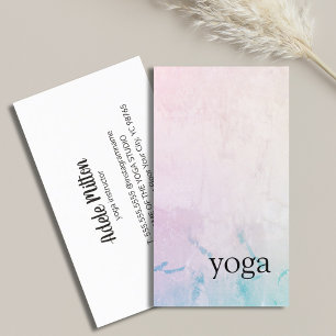 Minimal Elegante Light Pastel Yoga Instruktor Visitenkarte