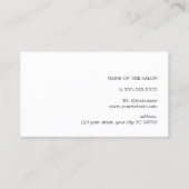 Minimal Elegante Light Rose Weißer Friseursalon Visitenkarte (Rückseite)