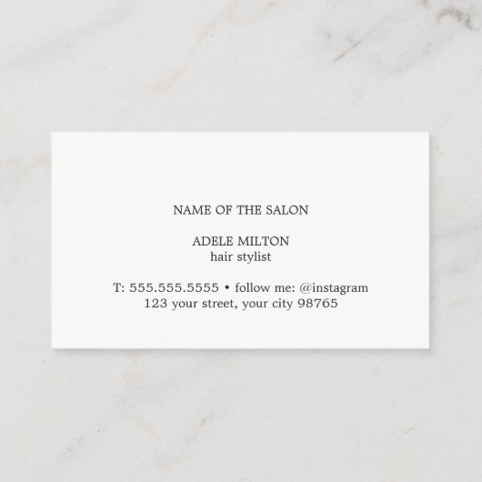 Minimal Elegante Lila Golden Buttons Treppenweg Visitenkarte (Rückseite)