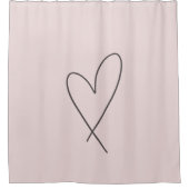 Minimal Elegante Linie Kunst, Dichtung und Rosa Duschvorhang (Vorderseite)
