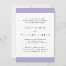 Minimal Elegante Moderne Digitale Lavendel Hochzei