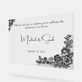 Minimal Elegante Moderne Hochzeit Begrüßungszeiche Acrylschild (Winkel)