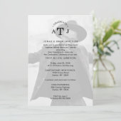 Minimal Elegante Moderne Transparenz 2 Fotos Einladung (Stehend Vorderseite)