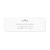 Minimal Elegante Palm Tree Rücksendeadresse (Vorne)