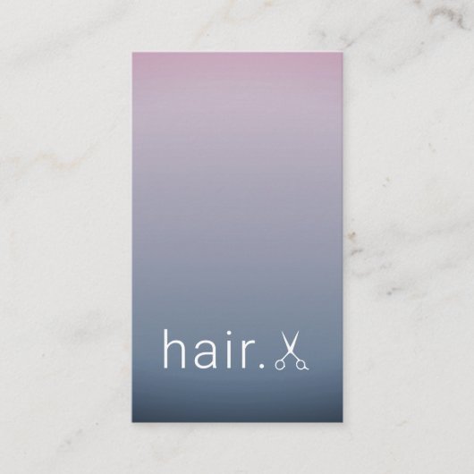 Minimal Elegante Pastel Weiße Schere Friseurstylis Visitenkarte (Vorderseite)